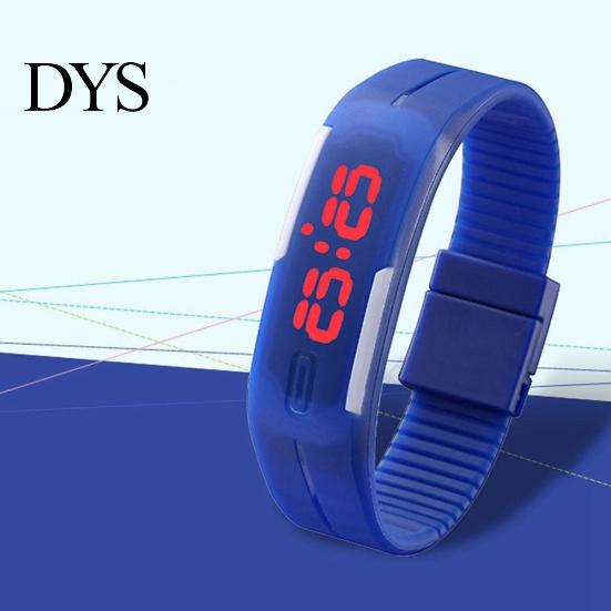 Fashion Men Women Silicone Red LED Digital Sports Bracelet Wrist Watch Gift