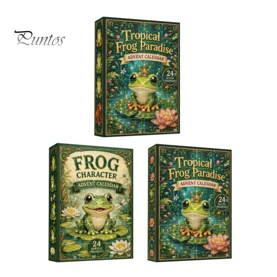 Holiday Tree Pendant Frog Advent Calendar 2026, 24 Days Christmas Countdown with Pcs 2D for Acrylic Ornaments, Cute Hanging Pendants Parties,