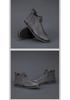 Men's Spring Leather Slip-On High-Top Shoes: Breathable, Versatile, and Trendy Casual Footwear.