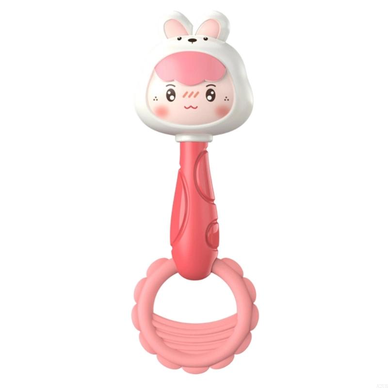 

Ручная детская мультяшная игрушка-погремушка в виде динозавра для слуховой сенсорной стимуляции, детская игрушка-погремушка, шейкер в виде динозавра A2UB