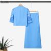 ZANZEA Women 3/4 Sleeve Blouse and Sheath Skirts Floral Print Elegant Two Piece Suit Sets