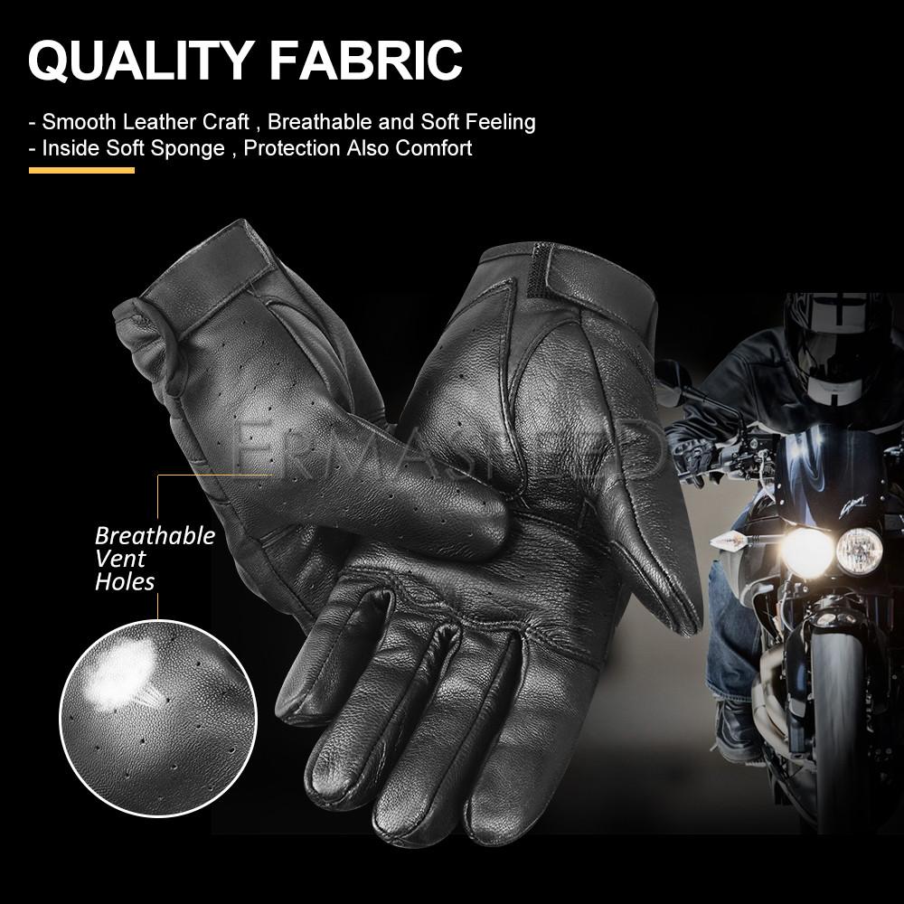 Mănuși de motocicletă din piele pentru bărbați Mănuși de motocicletă confortabile și respirabile Mănuși de protecție pentru încheieturi dure pentru conducerea curselor