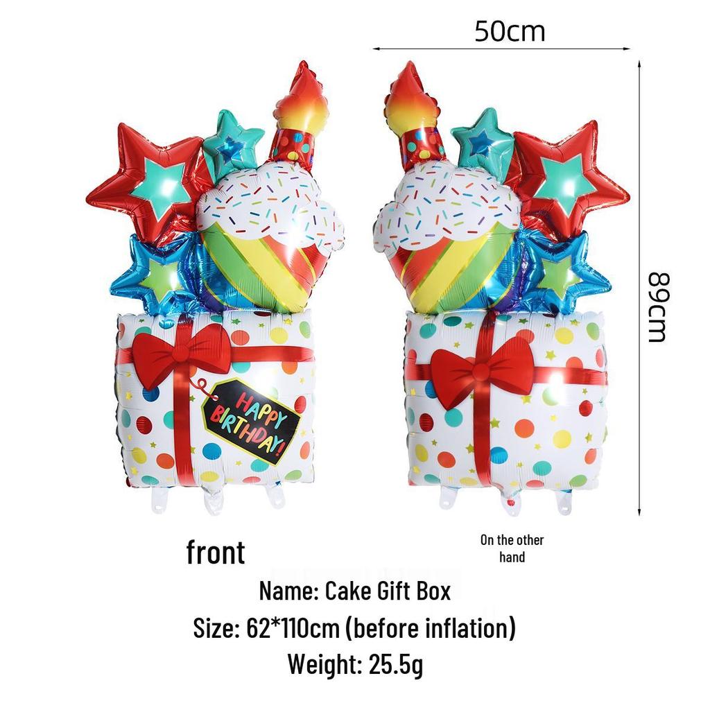 Set colorat de decorare tort și baloane pentru petrecerea de ziua de naștere a copiilor