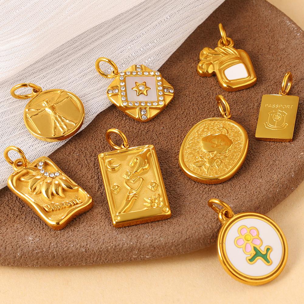 Love Star Moon Multi-Element Diamond Pendant Stainless Steel Light Luxury Diy Bracelet Necklace Pendant Accessories