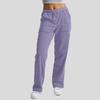 Women's Corduroy Straight Leg Pants with Elastic Waist, Casual Trousers for Everyday Wear