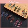 Theme Alloy Animal Earrings With Colorful Resin Stones For Fashion Ladies