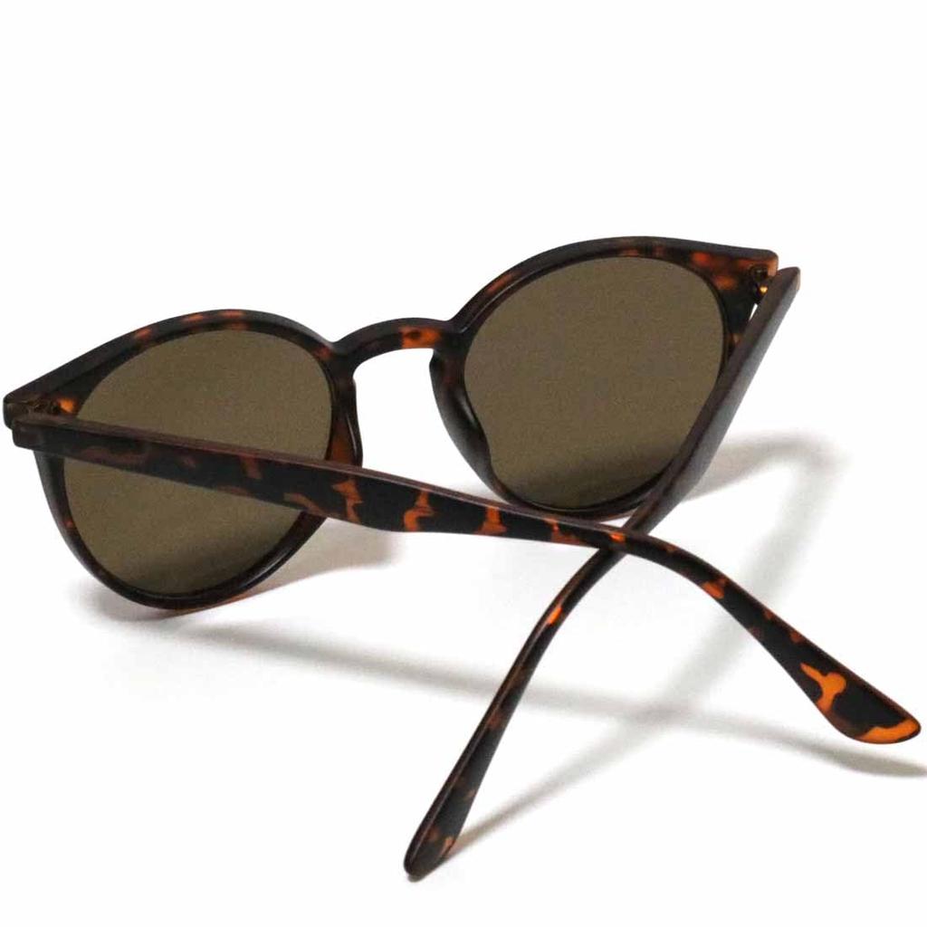 [FashionBerry] Matte Demi X Brown Sunglasses, Non-Prescription Glasses, Fashion Glasses, Tinted Glasses, Stylish Eyeglasses, Men's & Women's, Round,