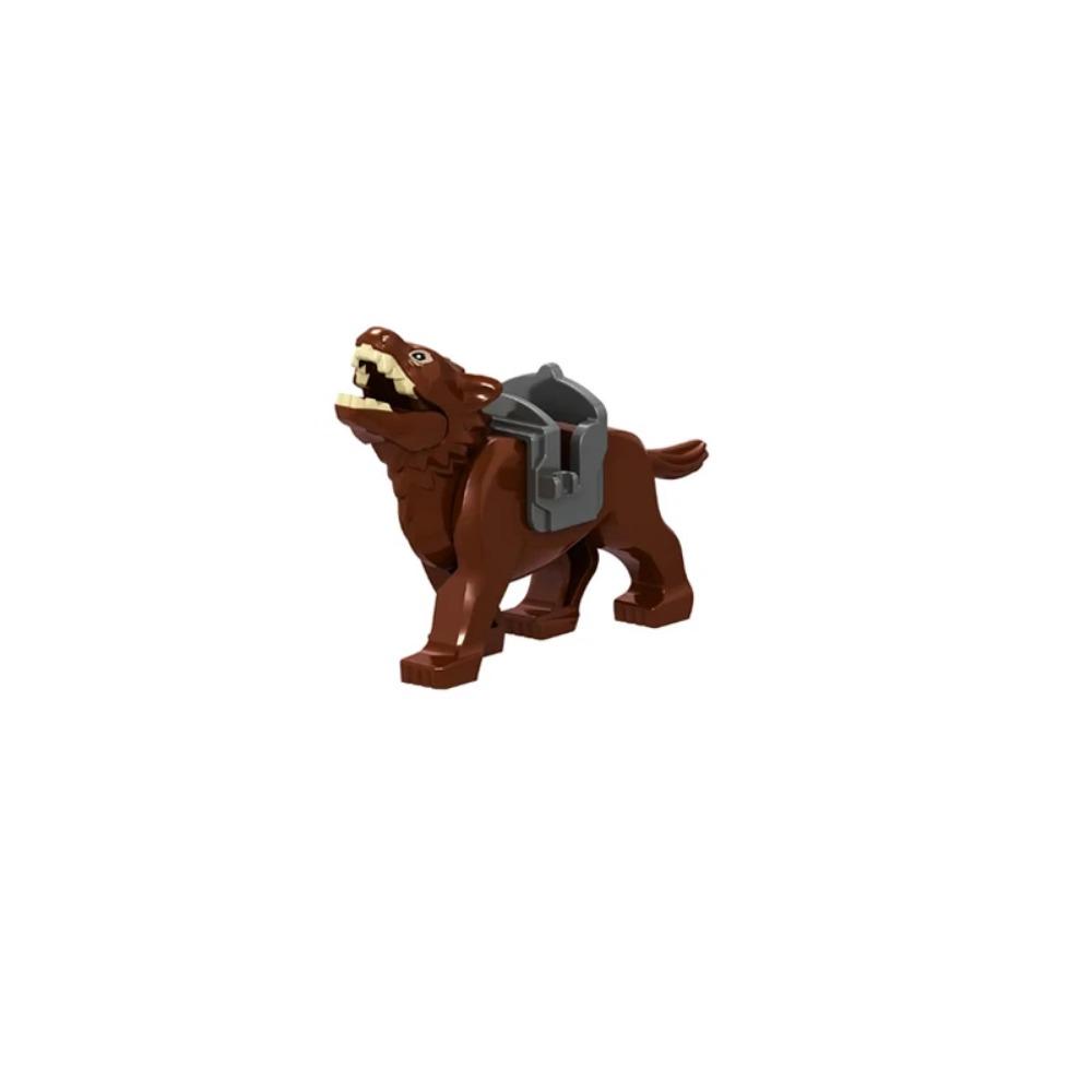 MOC Animal Building Block Accessories Set Crow Parrot Peacock Eagle Flamingo Transport Horse Ox Cart Gift Brick Model Toy K001
