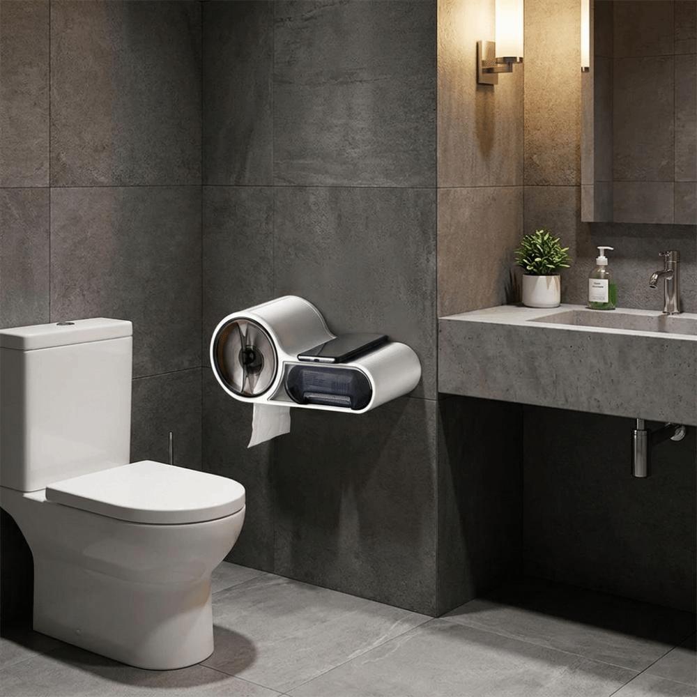 Wall Mounted Toilet Paper Storage Box Plastic Material Toilet Paper Dispenser Household