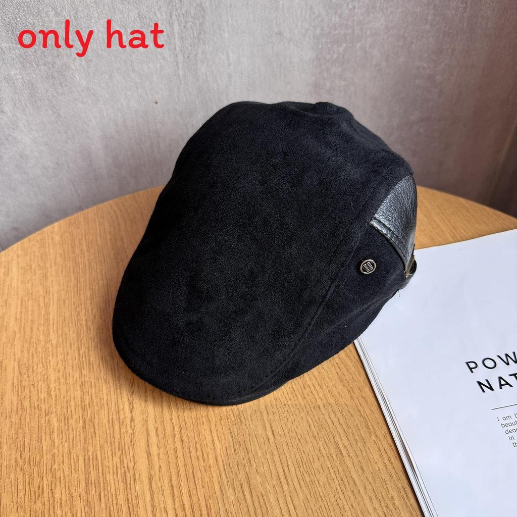 Simple Retro Solid Color Suede Neutral Casual Beret For Casual Winter Fashion
