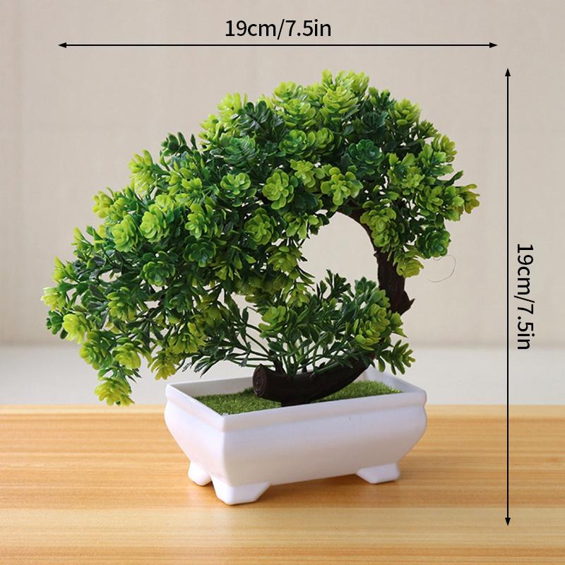 1pc Artificial Potted Bonsai Plants Garden Arrangement Ornaments Fake Plant Flowers Small Tree Pot Home Room Table Decor