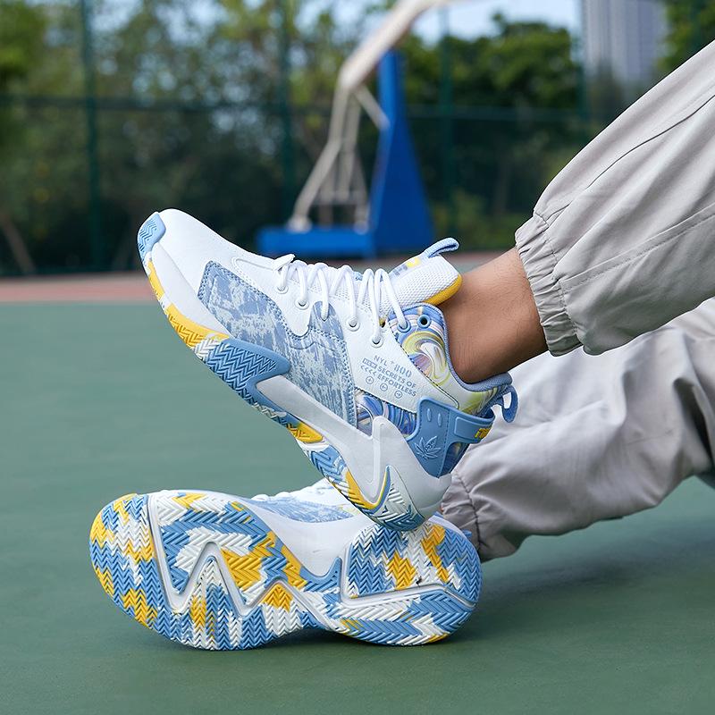 Rico Bee Basketball Sneakers for Big Kids & Teens: Non-Slip, Wear-Resistant, Breathable Athletic Shoes for Autumn.