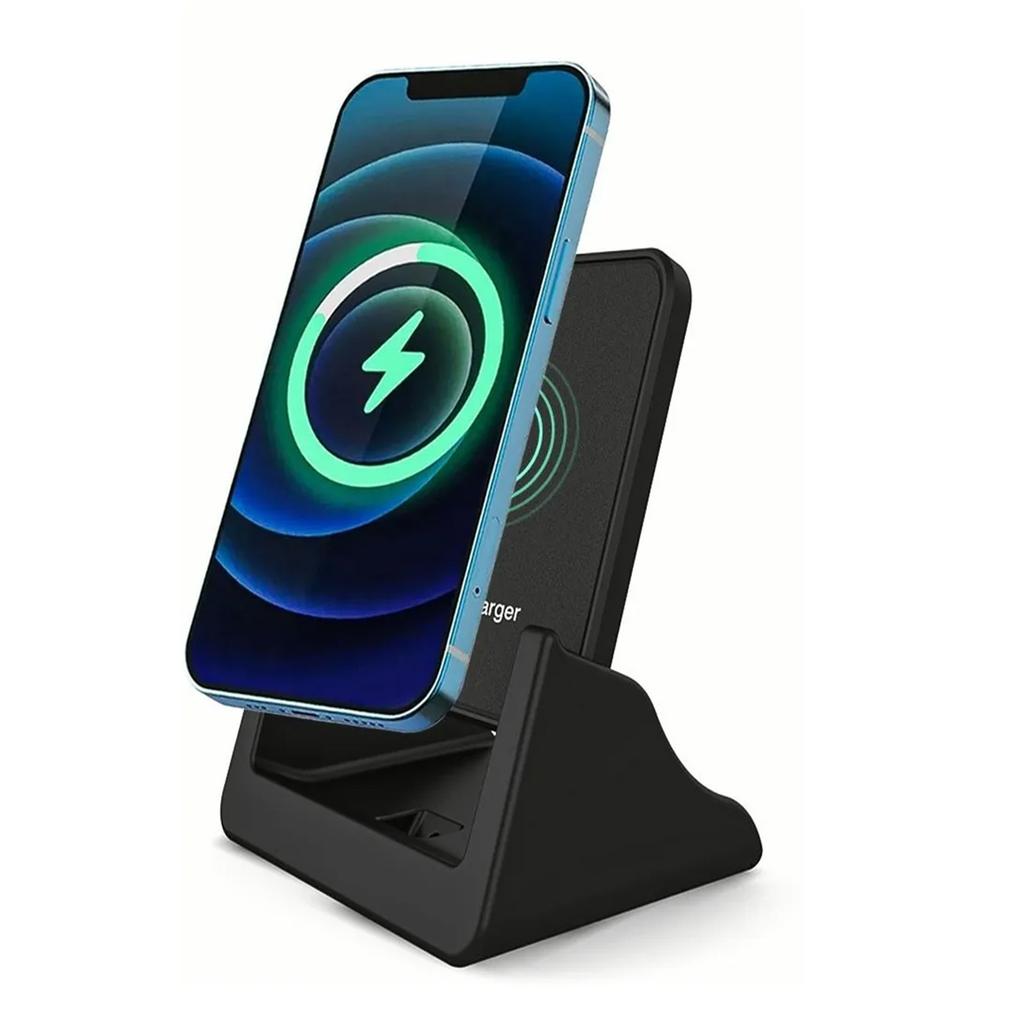 15W Wireless Charging Stand Automatic Power Off Multiple Protection Vertical Wireless Charger for Mobile Phone