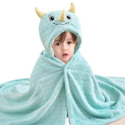 Weiches Babybadetuch Unisex Cartoon Kapuzenhandtuch Kinder Bademantel Saugfähig Warm Duschumhang Neugeborenen Decke