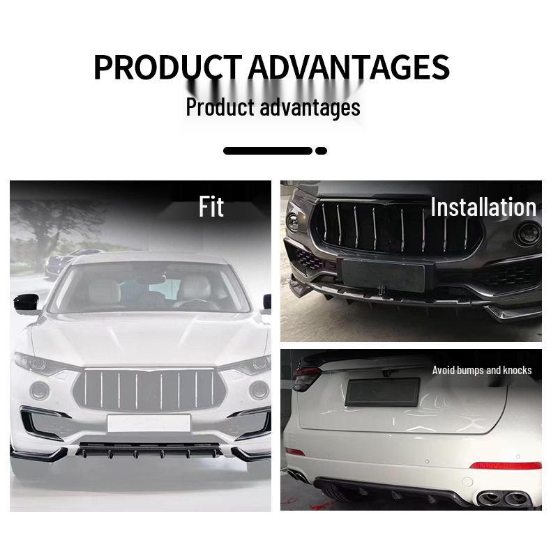 Carbon Fiber Body Kit: Grille and Side Skirt Accessories for Maserati Levante (2016-2023)