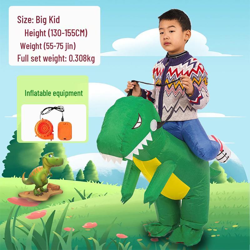 

Надувной костюм динозавра: Взрослый и детский катающийся дракон One Size