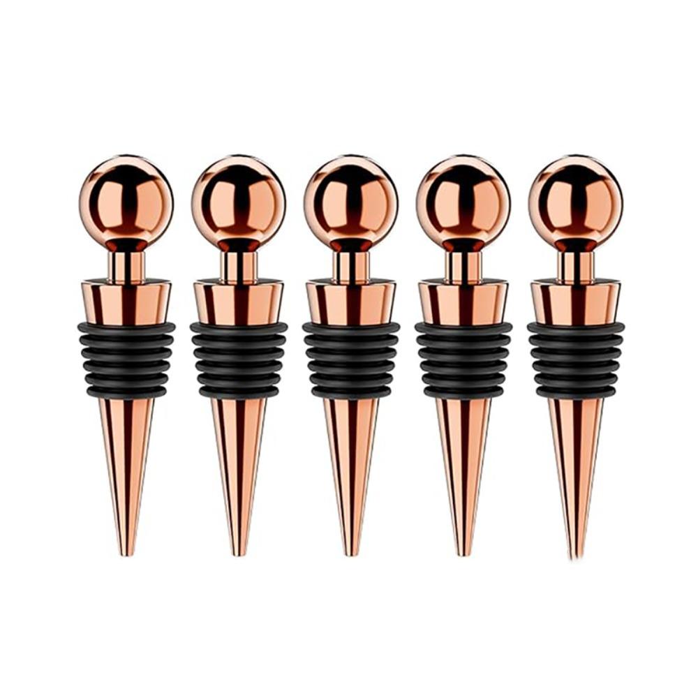 5Pcs Sealed Champagne Stopper Reusable Wine Storage Twist Cap Plug Portable Wine Stoppers  Pub
