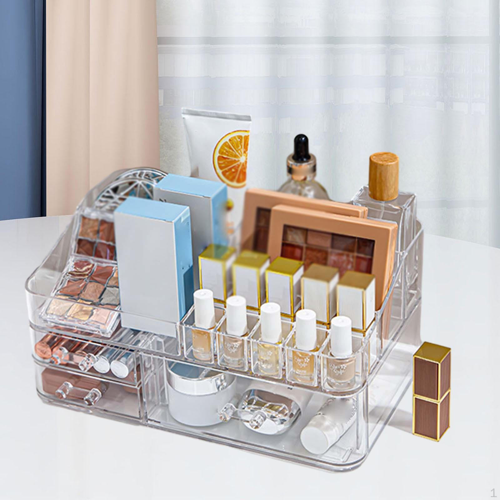 

Clear Makeup Organizer Cosmetics Storage Bin Cosmetic Display Case for Lipsticks Hair Accessories