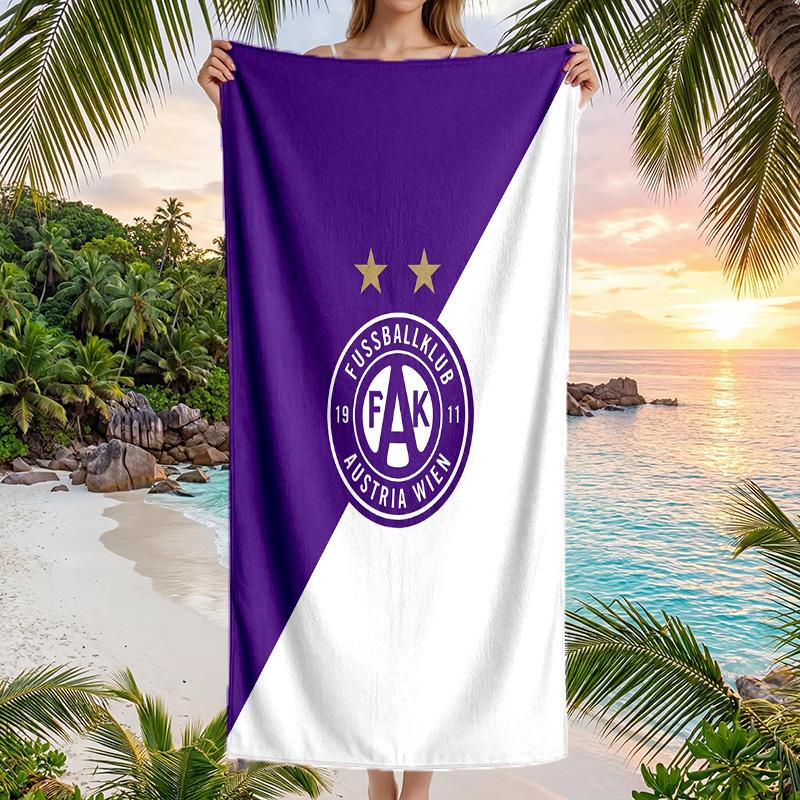 Austria Wien FC Aufdruck Schnelltrocknendes Strandtuch Mikrofaser Saugfähig Tragbares Reise-Badetuch