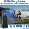 Body Camera 128GB, 4K 30FPS Action Camcorder, Hands Free Sports Camera with Magnetic Back Clip, Mini Body Cam POV Records with Audio and Video