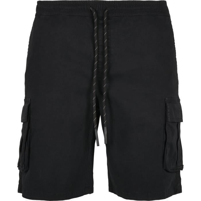 Short cargo - Urban Classics - Noir - XXL - 98% coton - Poches cargo avec velcro