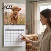 Yearly Planning Calendar 2027 Highland Cow Wall Calendar, Funny Farmhouse Animal Rustic Thick Paper Office Schedule 12 Monthly Planner for Lovers,