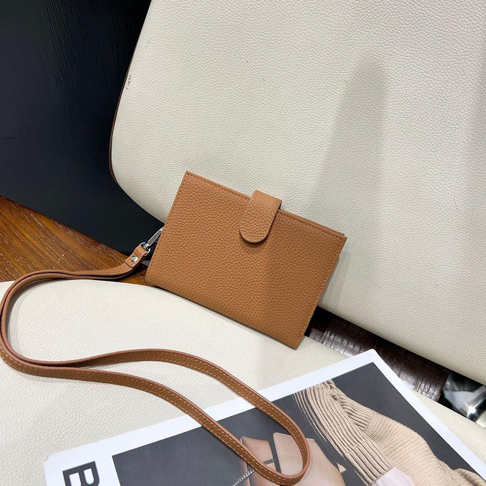 2025 Genuine Leather Women Wallets With Leather Hanging String First Layer Of Cowhide Passport Cards Holder Portable Short Purse