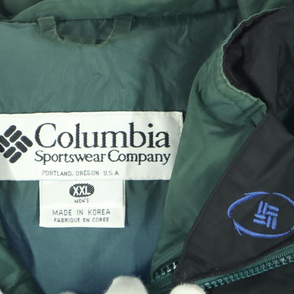 Columbia English letters Long sleeve Mountain parka XXL green Outdoors Men's Used