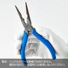 HOZAN Long Nose Pliers with Coil Spring, Ideal for Continuous Work, and Knurled and Serrated Grip Blades, P-14-150