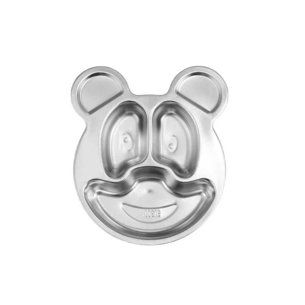 Cartoon Pattern Children's Dinner Plate Divided Snack Tray Tableware Food Feeding Dishes  Gift