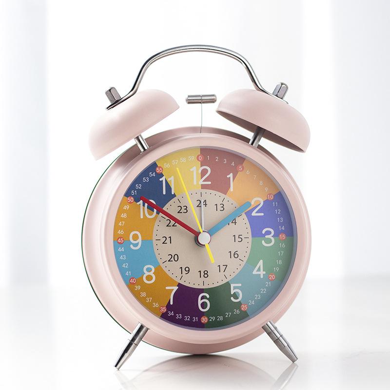 

Электронный будильник Громко звенящий будильник Настольная ночная лампа Двойной звонок Будильник для раннего развития