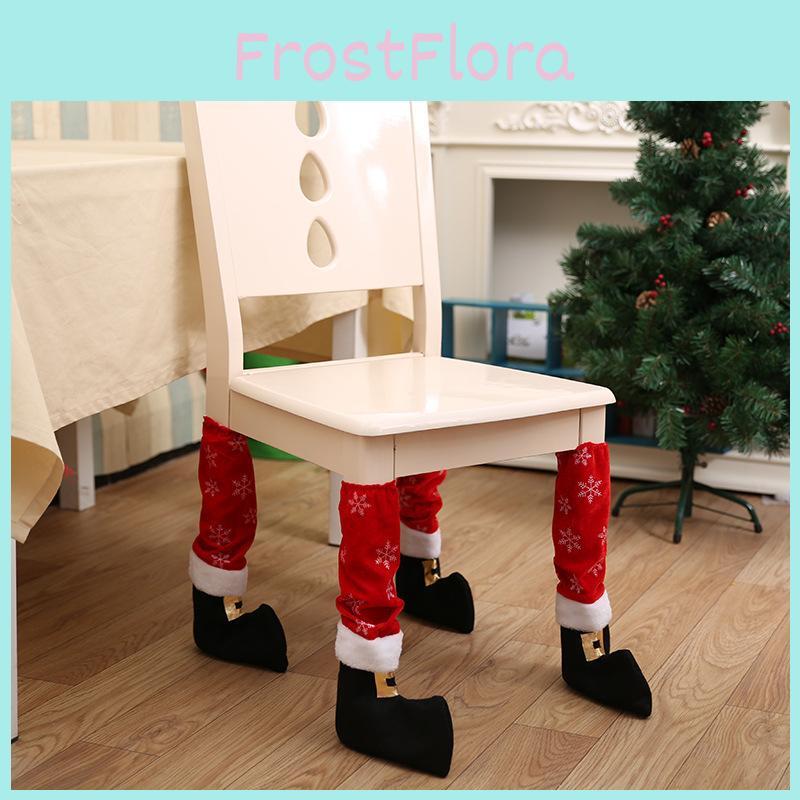 Elegant Christmas Chair Foot Covers Soft Nonwoven Fabric Ideal For Holiday Displays
