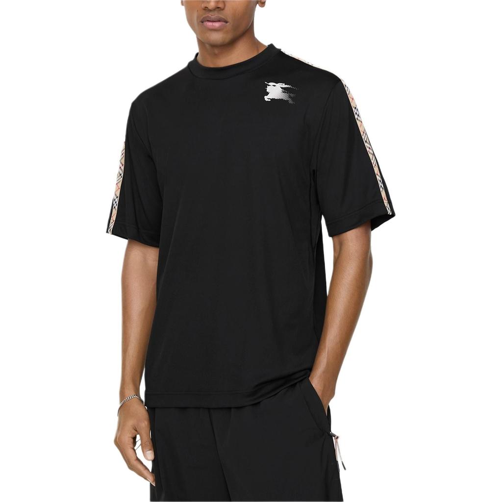 Burberry Ekd Check-Trim Crewneck T-Shirt 81170581