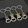 3PCS Zinc Alloy Beer Opener Keyring Embossed Animal Keyring Bottle Opener Keychain  Bar Party
