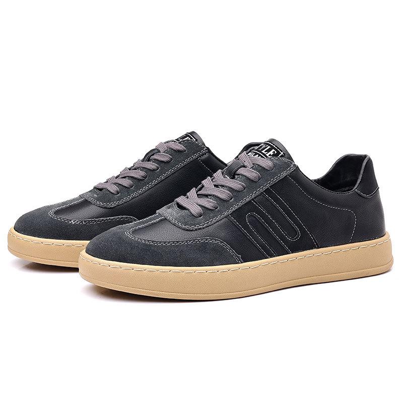 European station men's shoes trendy shoes breathable suede shoes sports and leisure shoes leather Forrest Gump shoes spring white shoes men's board s