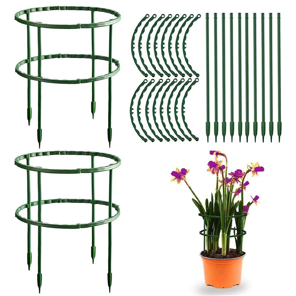 Plant Support Stakes Cage Plie Flower Stand Holder Plastic Semicircle Green House Orchard Fixing Rod Gardening Bonsai Tools