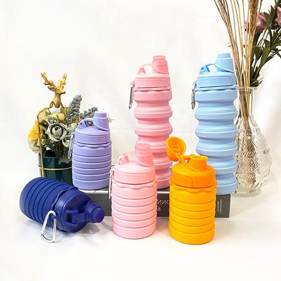 Silicone Foldable Retractable Water Cup Outdoor Sports Trip Portable Kettle Food Grade Compressed Water Cup