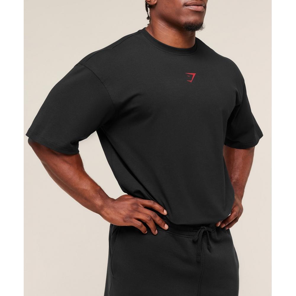 Gymshark Power T shirT Black condiTioning Red A4b9w Bc1d