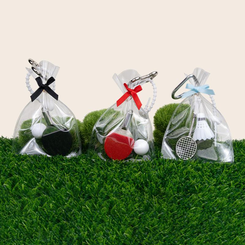 Creative Ball Series Keychain With Resin Material For Sports Bag Decor