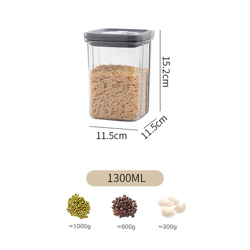 Transparent Household Knob Sealed Jar for Snack Storage with Fresh-Keeping Lid Plastic Kitchen Storage Box