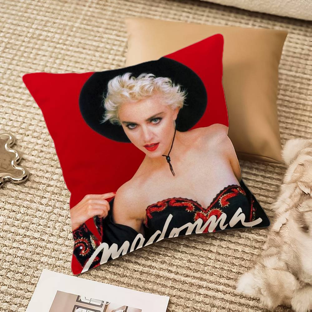Piosenkarka M-Madonna-MT Muzyka Jak Dziewica Poszewka Komfortowa Sofa Łóżko Jedwabista elegancka Niewidoczny zamek Dekoracyjna poszewka na poduszkę