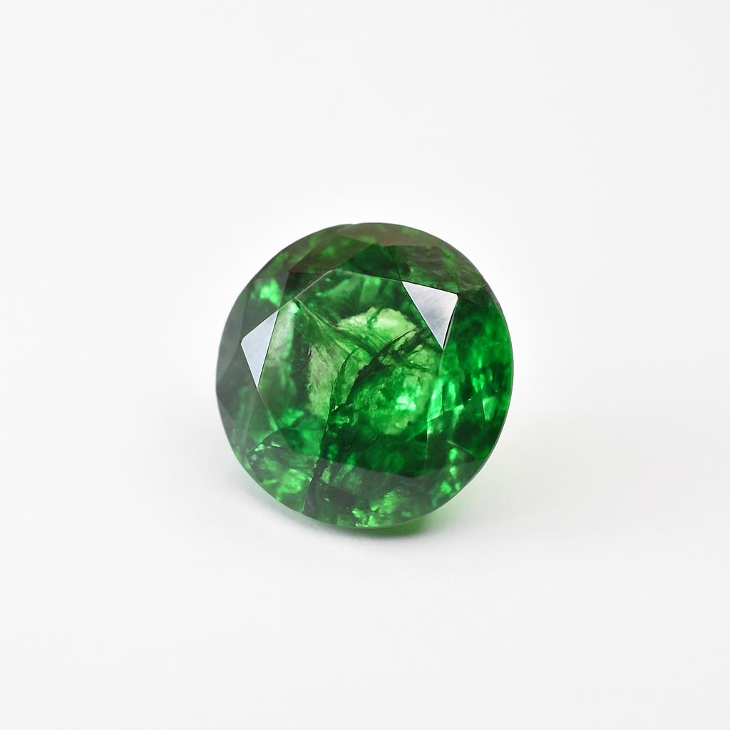 A+ Quality 6.95 Ct Natural Green Emerald Round Cut Loose Gemstones