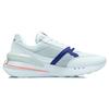 Li Ning 001 Shock Absorption Rebound Low Top Running Shoes Women Sneakers White Gray Blue AGCR184-1