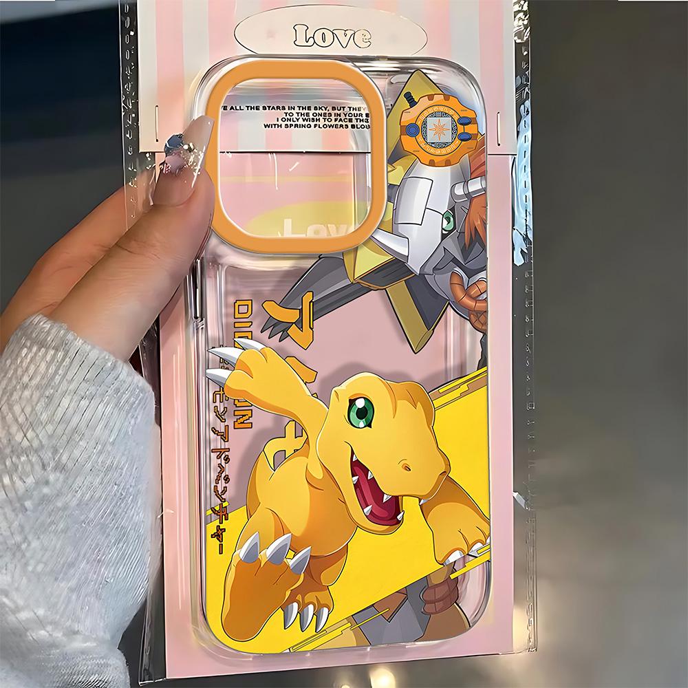 

Cartoon Cute D-Digimons Phone Case For iPhone 17 16 16e 15 14 13 12 11 Mini Pro Max XR XSMax 7 8 Air Plus Transparent Back Cover iPhone 11