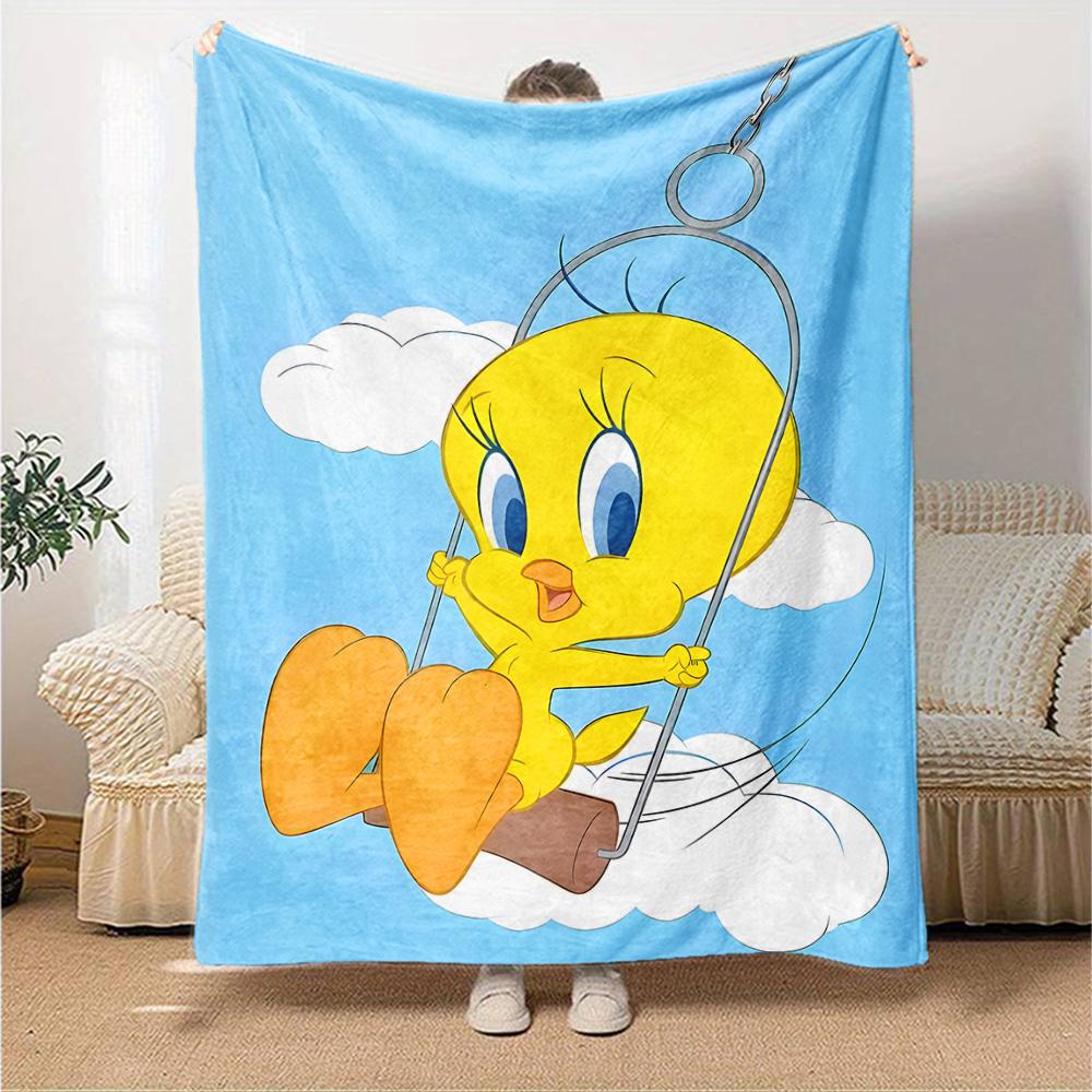 1pc Tweety3 Blanket, Gift, for Men and Women, Soft Blanket, Good for Sofa Bed Couch Travel, Lightweight Flannel Blanket