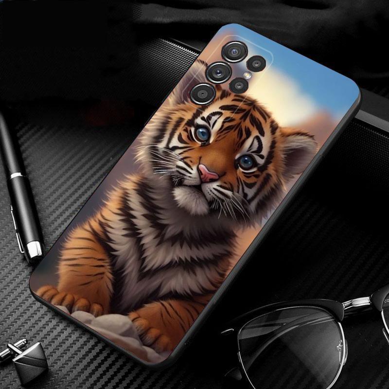 Cute Baby Tiger Phone Case For Samsung S24 S23 S22 S21 S20 Ultra S20 S22 S21 S10E S20 FE S24 Plus Shell Case