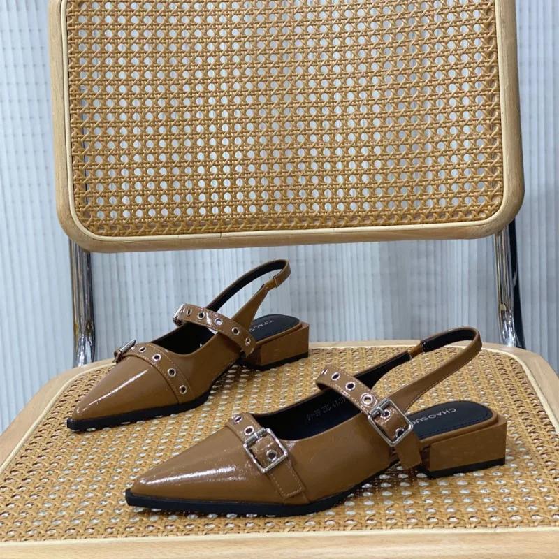 Fashion Sandals for Women Roman Style Buckles Anti Slip Hot Woman Shoes Luxury 2024 The Best Or Shoe Comfortable and Elegant Summer Sale