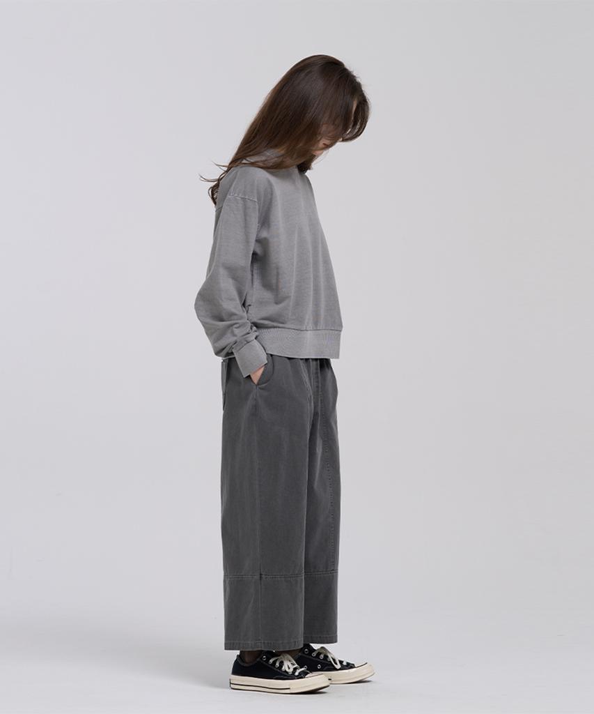 LEVHEARTED Ritardando Wide Banding Pants - Charcoal
