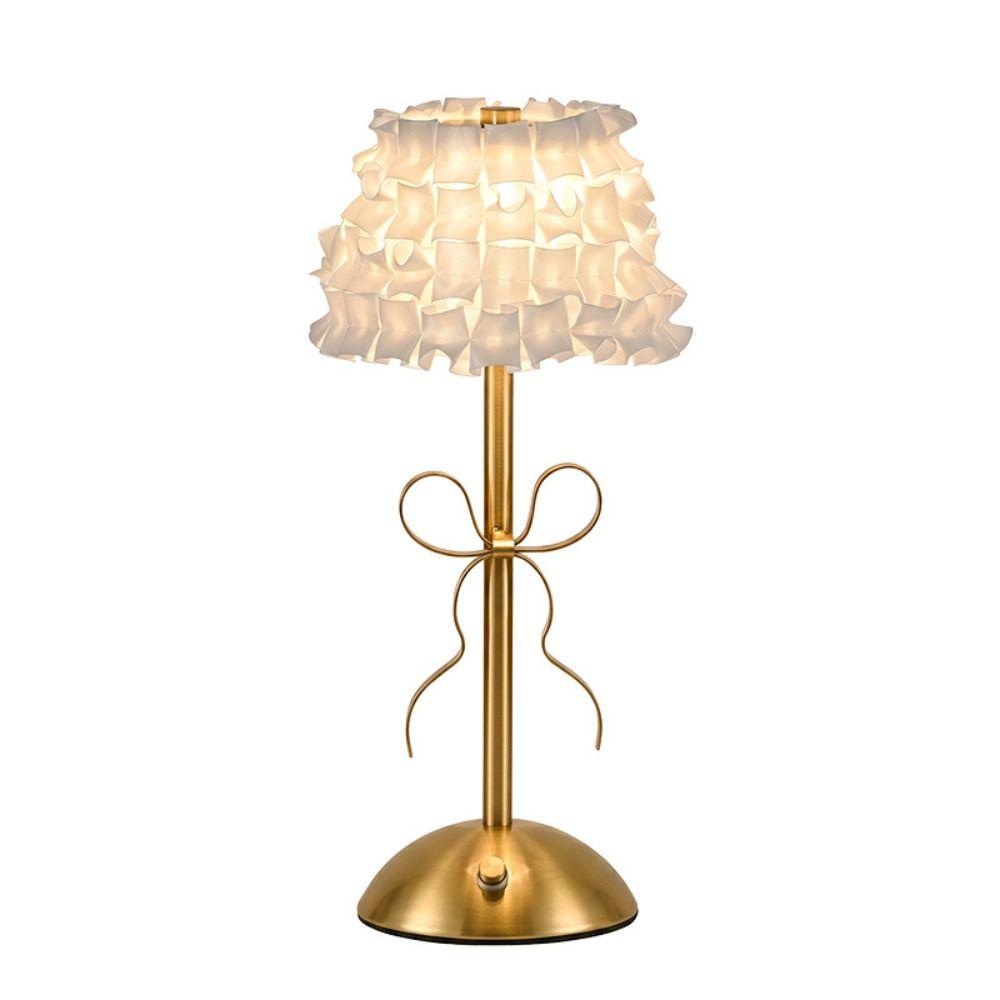 Luxury Rechargeable Small Lamp 3-color Changing Touch Stepless Dimmable Table Bedside