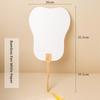 Thiened Blank Xuan Paper Calliaphy Fan DIY Material Kit Hand-Painted Cultural Creative Fan round ape Bamboo Frame